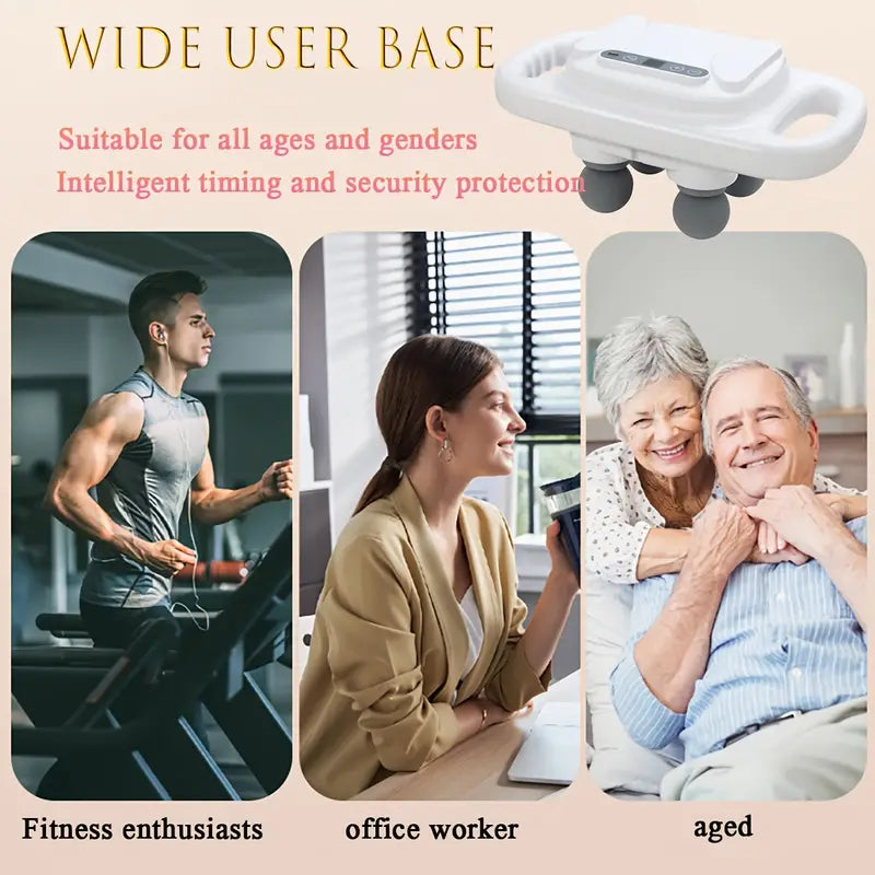 BodyEase 4-in-1 – Portable Muscle Massager ; USB Charging